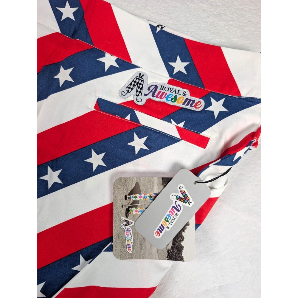 Royal and Awesome "Pars and Stripes" Skort Womens US 12 Lined America Stars‎ NWT